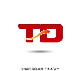 Letter T and D logo template
