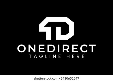 letra T D o número uno D diseño de logotipo moderno para la industria y la empresa de construcción de negocios