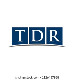 letter T D and R vector logo