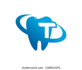 Letter T Dental Logo Template Design Vector, Emblem, Concept Design, Creative Symbol, Icon