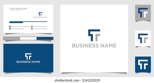 Letter t design logo and business card template premium vector Premium Vector