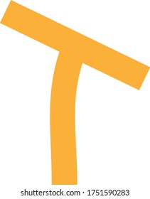 Material vectorial del logotipo de diseño de letra t