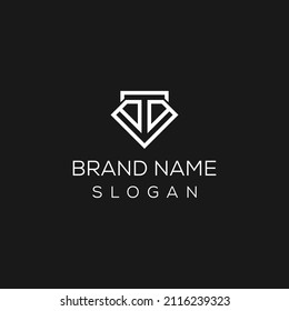 Letter T Diamond Logo Template Design. Vector illustration