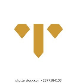 Diseño de logotipo sencillo para diamante Carta T