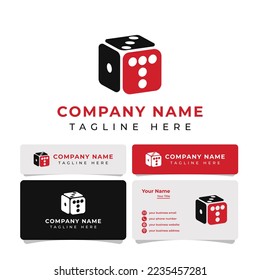 Letter T Dice Logo, suitable for any business related to dice with T initials.