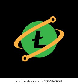 letter t digital logo