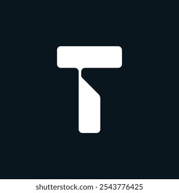 Letter T Digital Style Minimal Business Logo | T Letter Typography Symbol Monogram