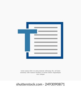 Letter T Document logo design template