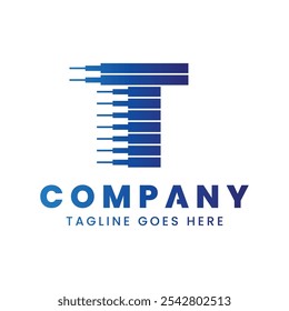 Letter T Dynamic Technology Logo, symbolizing innovation, speed, and advancement