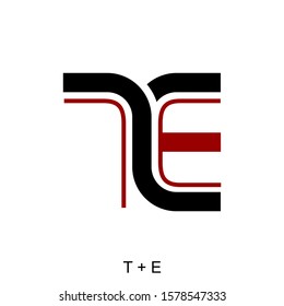 letter T and E for icon or logo design concept ready to use