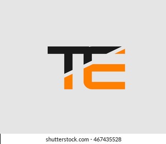 Letter T and E logo template
