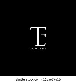 letter t and e logo vector