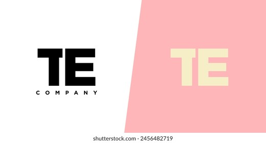 Letter T and E, TE logo design template. Minimal monogram initial based logotype.