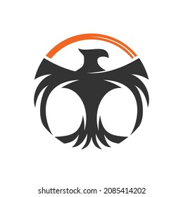 Letter T eagle head Icon Illustration template