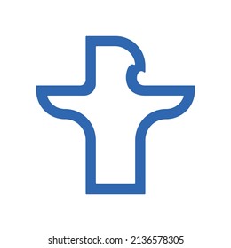 Letter T Eagle Line Logo Design