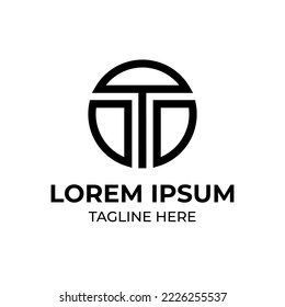 Letter T elegant and Professional icon logo design on white background.
