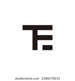 Letter T F E square geometric symbol simple logo vector