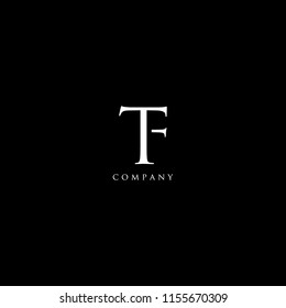 letter t and f logo vector