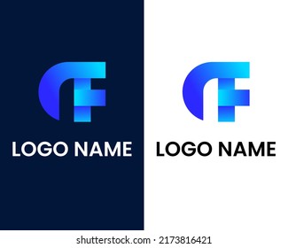 letter t with f modern logo design template
