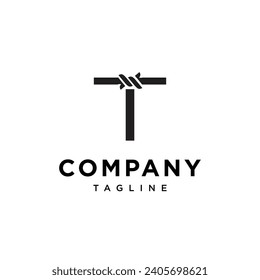 Letter T Fence Thorns Logo icon vector template.eps