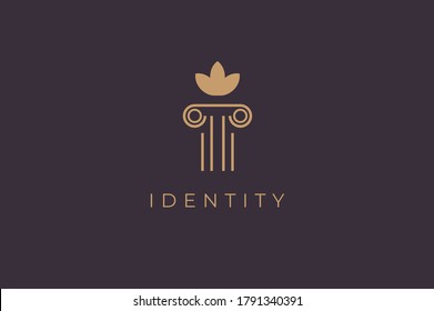 letter T and flame combination logo, torch with gold colour logo design template, vector illustration 