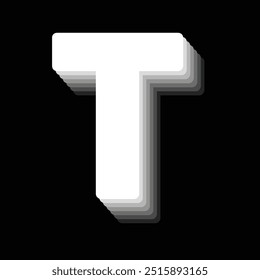 Letter T Flip Text Effect style