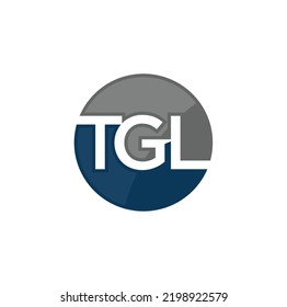 Letter T G L and circle. Logo design. Vector Illustration.