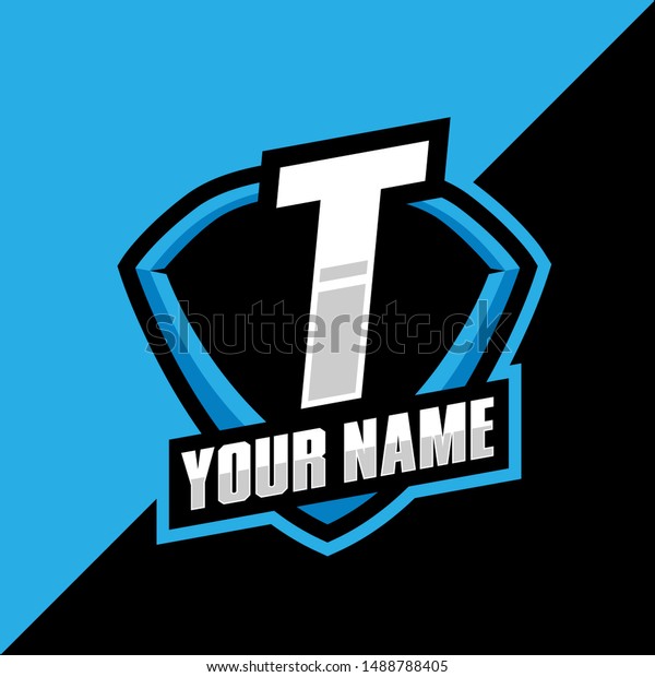 Letter T Gaming Logo Design Template Stock Vector Royalty Free 1488788405