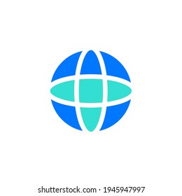 logotipo de círculo de letras T globo. editable y fácil de personalizar