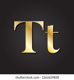 letter T gold