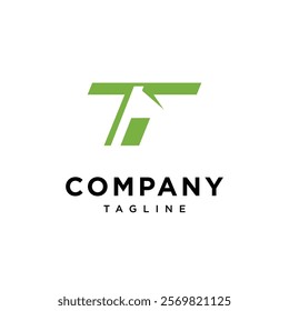 Letter T Golf flag Logo Icon Vector