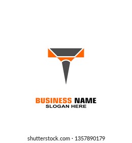 Letter T graphic logo template, creative letter T logo design.