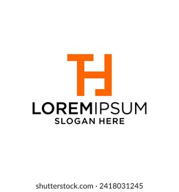 letter t h and j logo design template