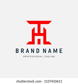 Letter T H Logo Design Template Stock Vector (Royalty Free) 2137410611 ...