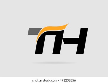 Letter T and H logo template
