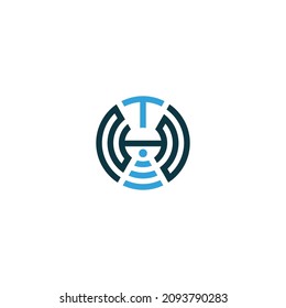 letter T H monogram logo