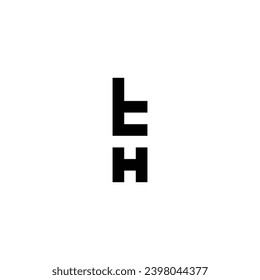 Letter t T H square geometric symbol simple logo vector