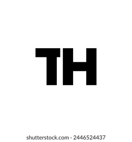 Letter T and H, TH logo design template. Minimal monogram initial based logotype.