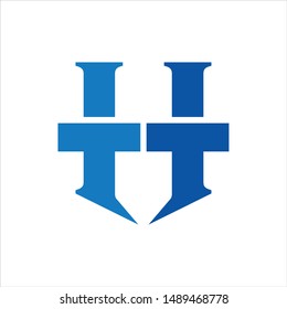 Letter T and H vector logo. Icon Symbol. 