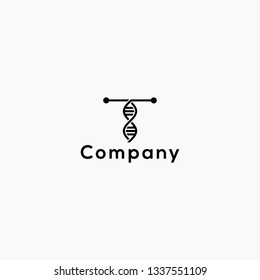Letter T helix logo