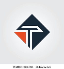 Letter T Hexagon 2 vector design illustration