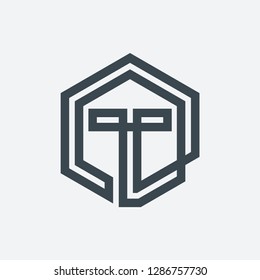 Letter T Hexagon