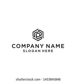letter t hexagon logo design vector illustration template