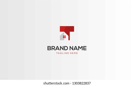 Letter T Home Property Abstract Creative Business Modern Logo
