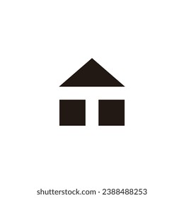 Letter T home, property geometric symbol simple logo vector