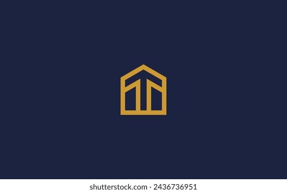 letra t con el logotipo de la casa icono diseño vectorial plantilla inspiración