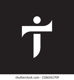 Buchstabe t mit Logo-Design, Vektorgrafik