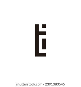 Letter t, i, c and r square geometric symbol simple logo vector