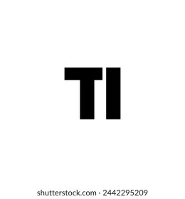 Letter T and I, TI logo design template. Minimal monogram initial based logotype.