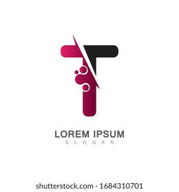 Icono Carta T Con Diseño Creativo Moderno. Ilustración vectorial